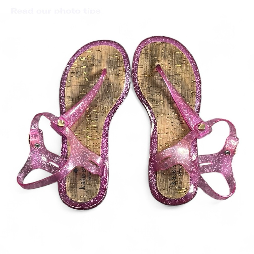 Kate spade glitter jelly sandals